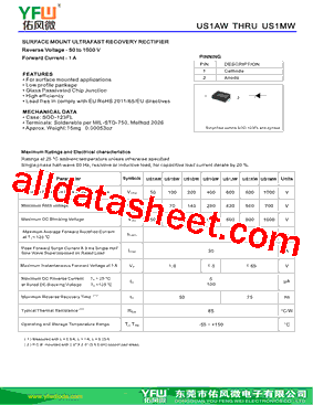 US1AW-SOD123FL型号图片
