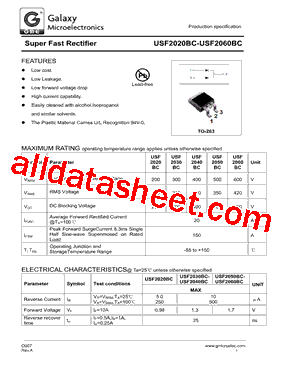 USF2030BC型号图片