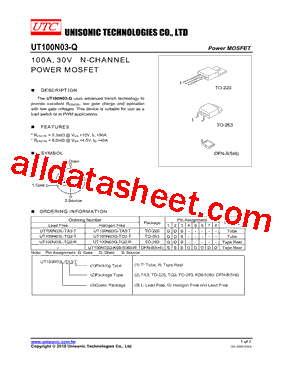 UT100N03G-TA3-T型号图片