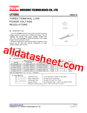 UT10XXL-T92-B-K型号图片