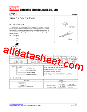 UT131G-5-T92-K型号图片