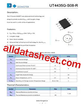UT4435G-S08-R型号图片