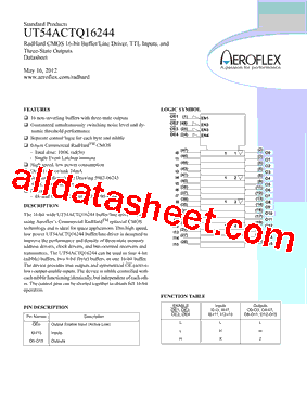 UT54ACTQ16244UCA型号图片