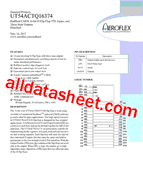 UT54ACTQ16374UCA型号图片