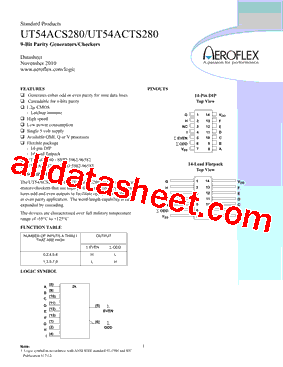 UT54ACTS280型号图片