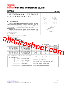 UT71XXL-AF5-B-R型号图片