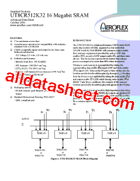 UT8CR512K32-17VPX型号图片