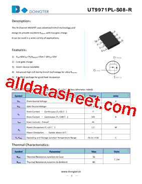 UT9971PL-S08-R型号图片