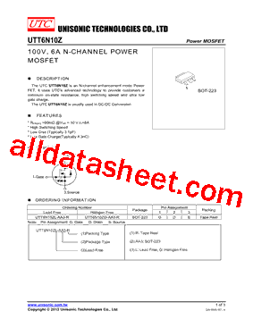 UTT6N10ZG-AA3-R型号图片