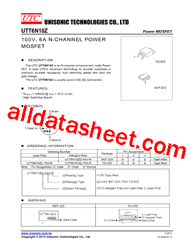 UTT6N10ZG-TN3-R型号图片