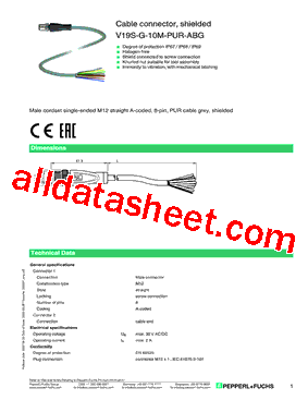 V19S-G-10M-PUR-ABG型号图片