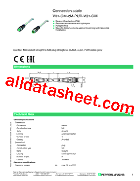 V31-GM-2M-PUR-V31-GM型号图片