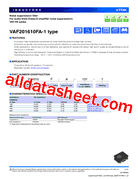 VAF201610FA-441-1型号图片