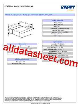 VC1812K601R040型号图片