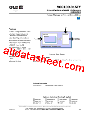 VCO190-915TY型号图片