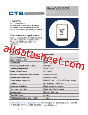 VCS1003A型号图片