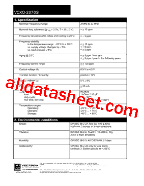VCXO-2070S型号图片