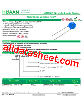VDR10D102KJ型号图片