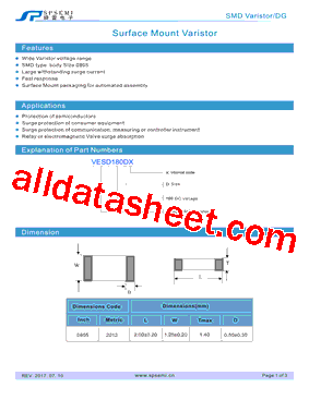 VESD090DG型号图片