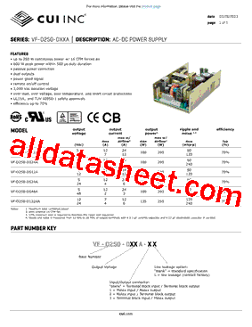 VF-D250-D524A型号图片