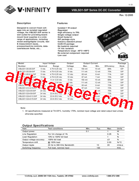 VIBLSD1-S24-S12-SIP型号图片