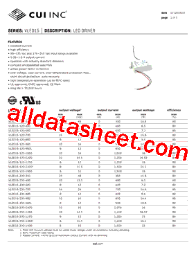 VLED15-230-1250型号图片