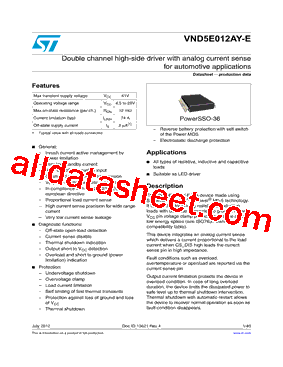 VND5E012AY-E型号图片