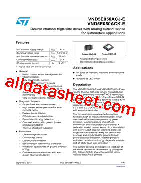 VND5E050ACKTR-E型号图片