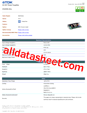 VS150E-15-L型号图片