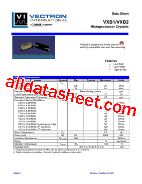 VXB2-1B1-12M000型号图片