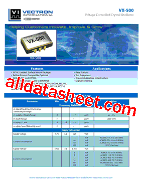 VXCO-5000-DAE-G型号图片