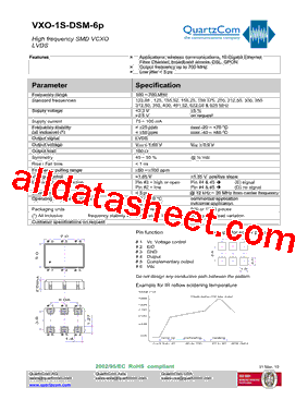 VXO-1S-DSM-6P型号图片