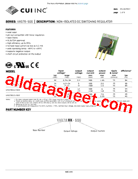 VXO78-500型号图片