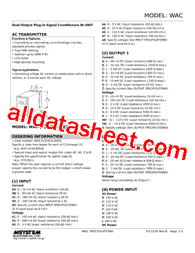 WAC-A11A-V/Q型号图片