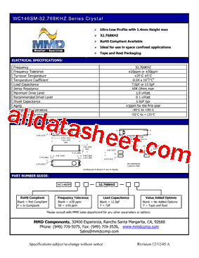WC146SM-32.768KHZ-7T型号图片