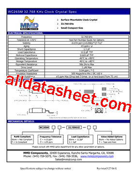 WC26SMD-32.768KHZ-6T型号图片