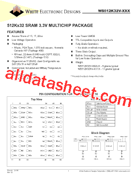 WD512K32NV-20H1M型号图片