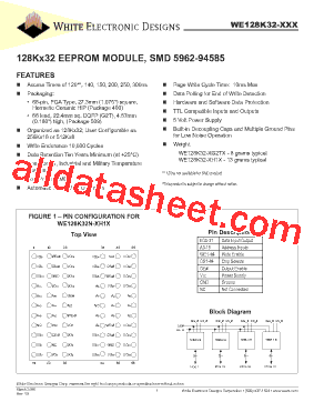WE128K32N-250H1MA型号图片