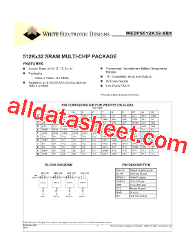 WEDPS512K32-15BI型号图片
