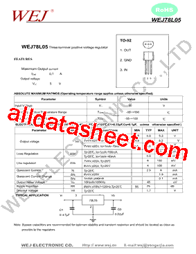 WEJ78L05-TO-92型号图片