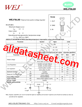 WEJ78L06-TO-92型号图片