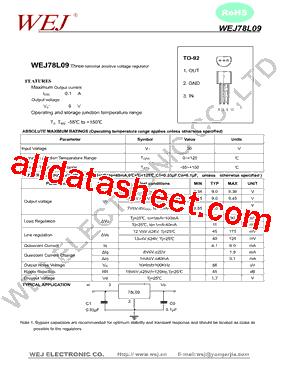 WEJ78L09-TO-92型号图片