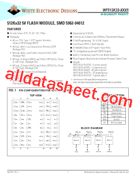 WF512K32F-120G4M5型号图片