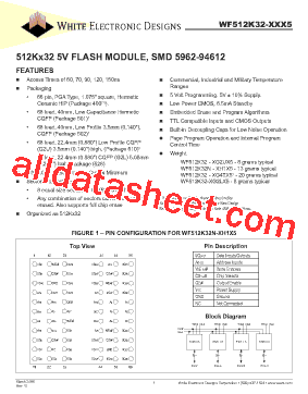 WF512K32N-60G2LC5型号图片