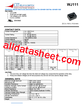 WJ1111A6VDC45Z型号图片