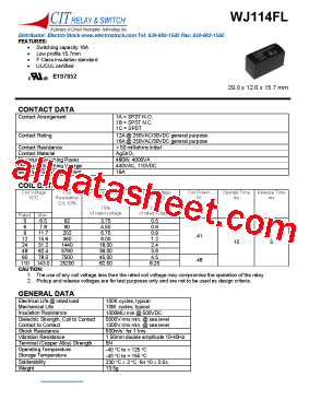 WJ114FL1BS12110VDC3.5型号图片