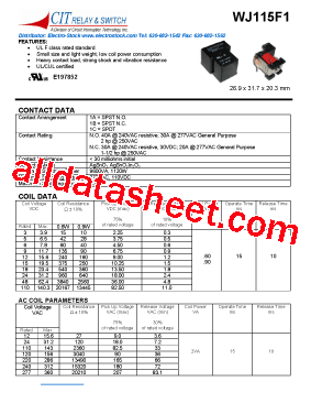 WJ115F11C110VDCS6型号图片