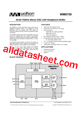 WM8759GED/V型号图片