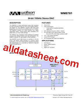 WM8761CGED/R型号图片