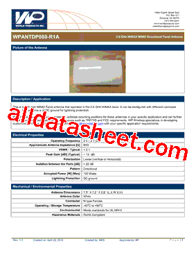 WPANTDP088-R1A型号图片